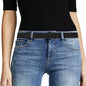JASGOOD Women No Show Stretch Belt Elastic Web Strap Belt by JASGOOD