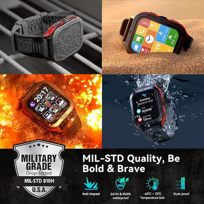 AMAZTIM Smart Watch, 60 Days Extra-Long Battery, 50M Waterproof, Rugged - Image 2
