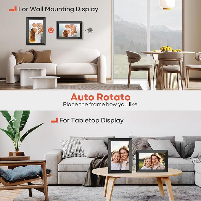BIGASUO Digital Picture Frame, 10.1" Frameo Digital Frame WiFi - Image 8