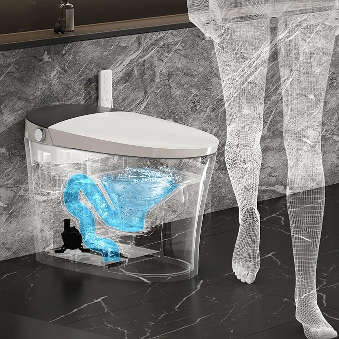 Smart Toilet with Bidet – Auto Open/Close Lid, Foot Sensor, Instant Warm Water - Image 4