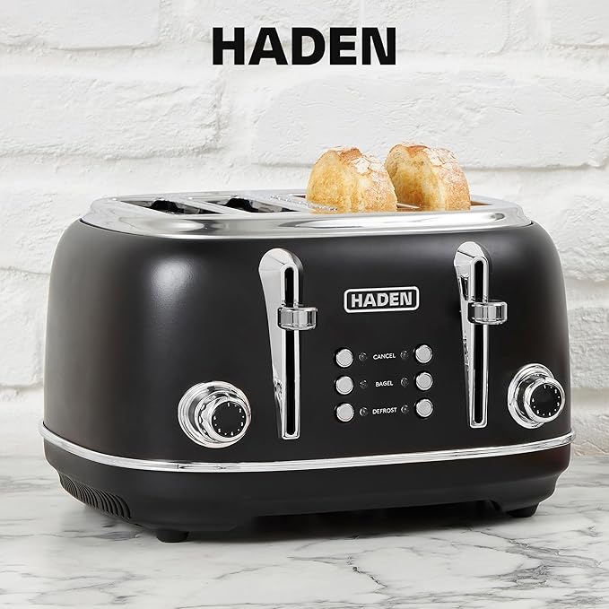 Haden Heritage 4 Slice Wide Slot Stainless Steel Toaster - Image 6