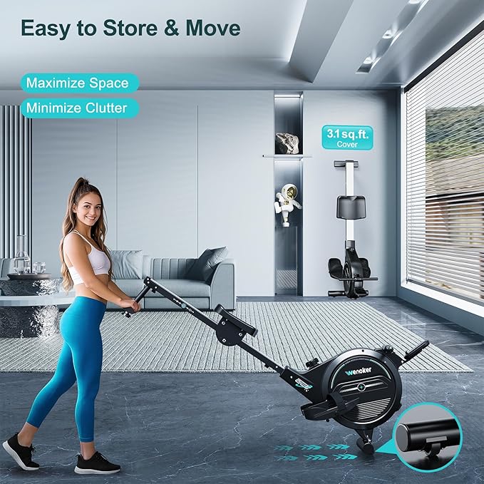 Rowing Machine for Home, Magnetic Rower Machine, 350 LB Weight Capacity - Image 8
