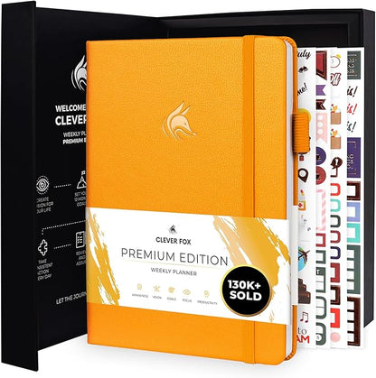 Clever Fox Planner Premium Edition – Undated Luxurious Weekly & Monthly Planner by CleverFox