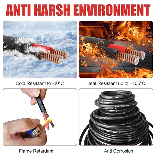 16 Gauge Wire 2 Conductor Electrical Wire, 16 AWG 1.309mm² Wire PVC Cord - Image 5