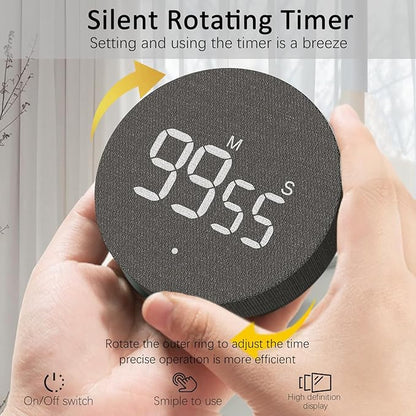 AVINIA Desk Timer for Productivity Magnetic Digital Kitchen Timer Rechargeable - Image 5