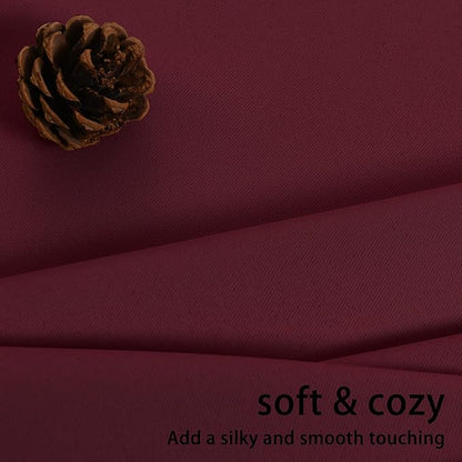 JIUZHEN Burgundy Blackout Curtains - Image 7
