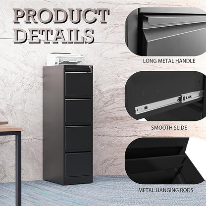 3 Drawer Vertical File Cabinet - Image 4