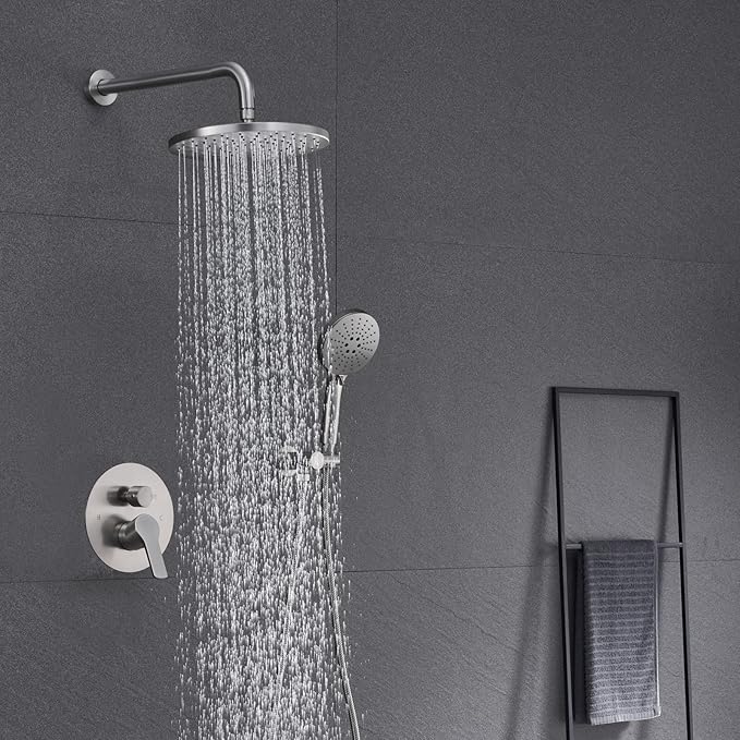 Iriber Shower System Wall Mounted Shower Faucet Mixer Set - Image 2