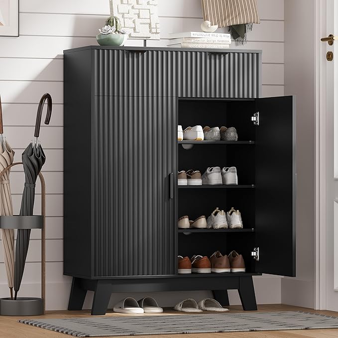 Shoe Cabinet Storage for Entryway by HUANLEGO