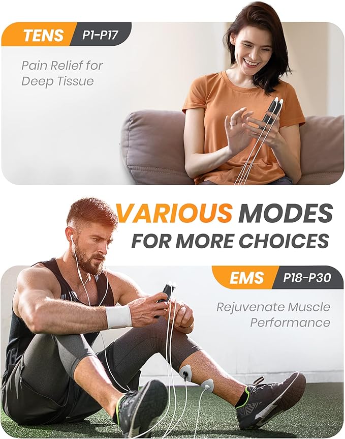 AVCOO 30 Modes TENS EMS Unit Compact Muscle Stimulator - Image 4