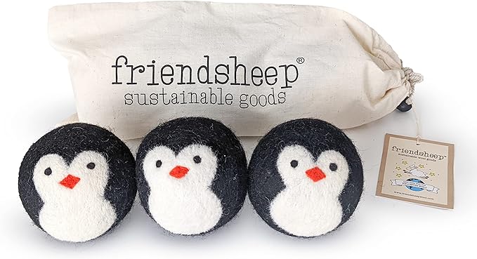 Friendsheep Wool Dryer Balls, Organic Reusable Fabric Softener Alternative by Friendsheep