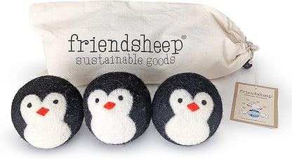 Friendsheep Wool Dryer Balls, Organic Reusable Fabric Softener Alternative by Friendsheep