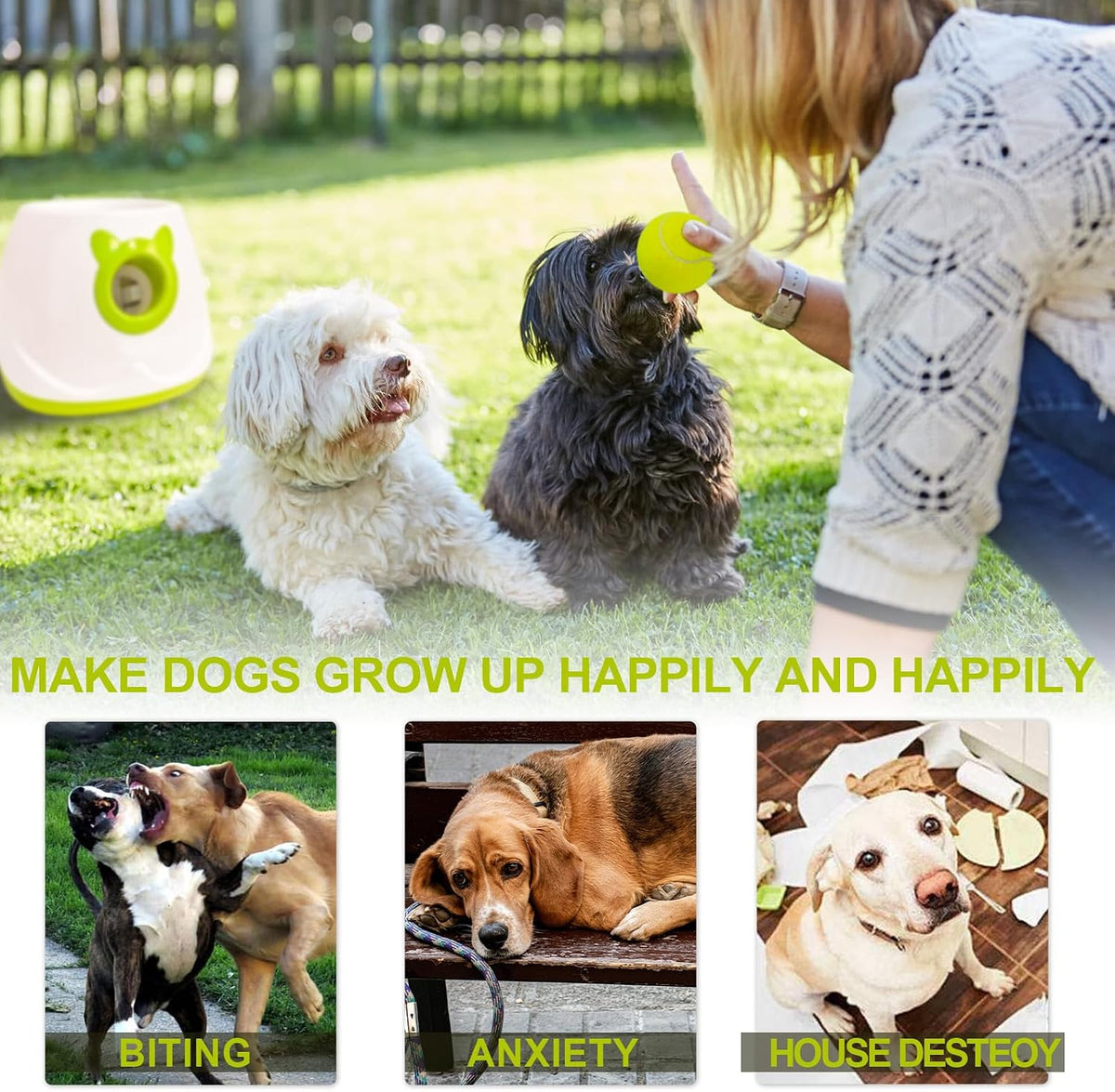 besthls automatic dog ball launcher tennis ball thrower showing dimensions