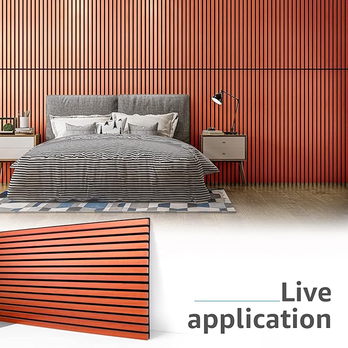 Art3d 4 Pack 47.2 x 23.6in. Wood Slat Acoustic Panels - Image 5
