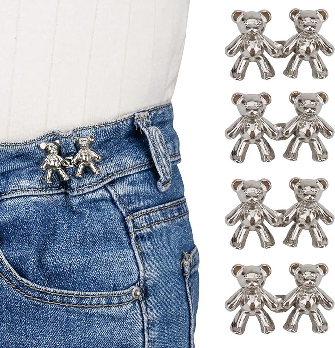 TOOVREN Cute Bear Button Pins for Loose Jeans - Image 9