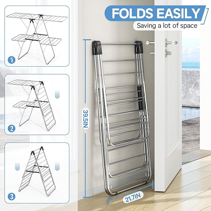 APEXCHASER Clothes Drying Rack - Image 4