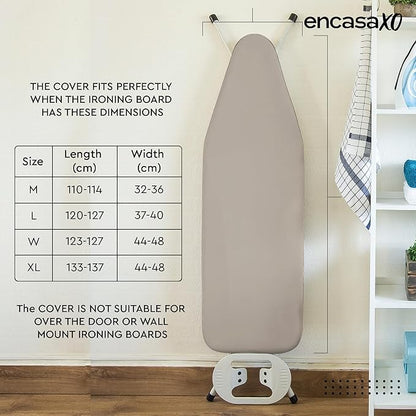 Encasa XO Ironing Board Cover and Pad 42"x14" - 4mm Felt Medium Iron Board - Image 6