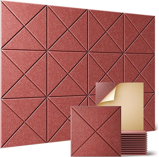 Sonicism 12 Pack X-Lined Acoustic Panels by Sonicism