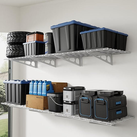 FLEXIMOUNTS 4-Pack 2x4ft 24-inch-by-48-inch Wall Shelf Garage Storage Rack Wall by FLEXIMOUNTS