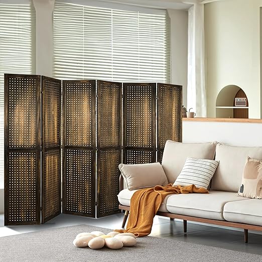 Babion 6 Panel Pegboard Display, Peg Board Room Divider Freestanding Folding - Image 4