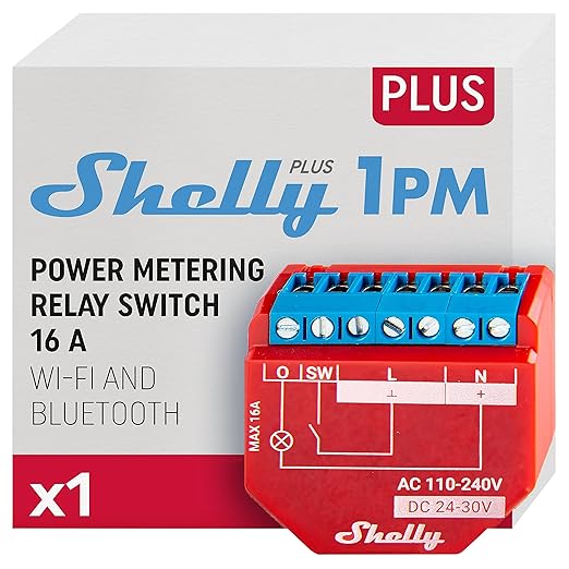 Shelly Plus 1PM | WiFi Smart Relay Switch by Shelly
