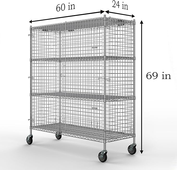 24" W x 60" L x 69" H Heavy Duty Utility Commercial Grade Metal Storage NSF - Image 2