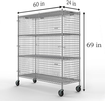 24" W x 60" L x 69" H Heavy Duty Utility Commercial Grade Metal Storage NSF - Image 2