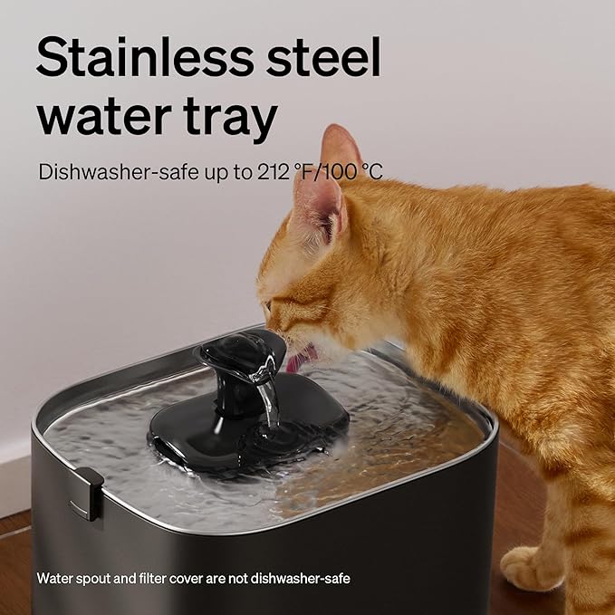 PETLIBRO Upgrade Cat Water Fountain Stainless Steel Tray, Dockstream 2 Cat - Image 6