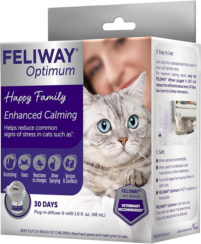 FELIWAY® Optimum 30 Day Cat Calming Plug In Pheromone Diffuser Starter Kit - Image 2