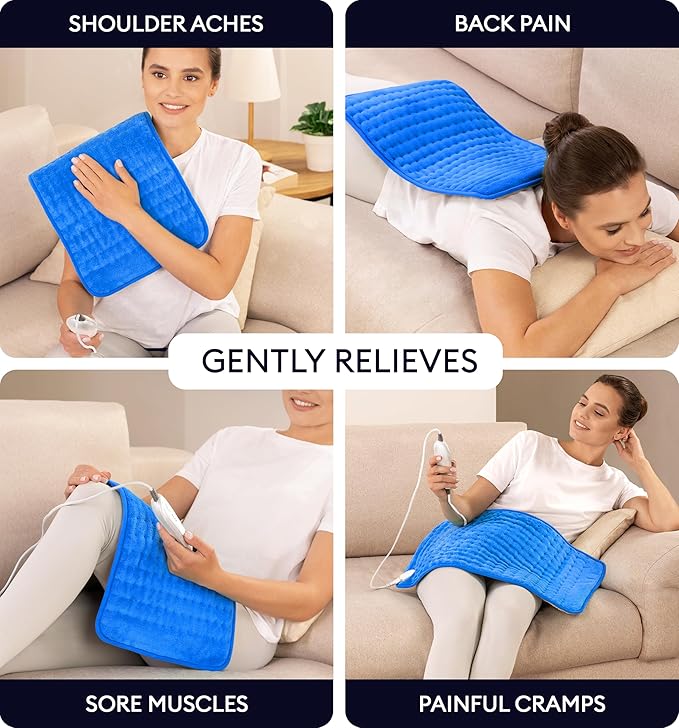 GENIANI Electric Heating Pad for Back Pain & Cramps Relief, Electric Throw - Image 2