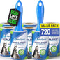 PetLovers Extra Sticky Lint Roller Mega Value Set 720 Sheets by PetLovers