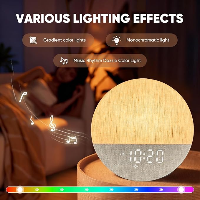 Stillstorm Sunrise Alarm Clock, Sound Machine, Fabric Dimmable Night Light - Image 4