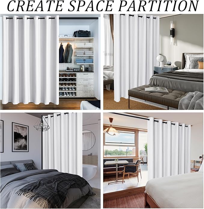 JIUZHEN Sliding Door Curtains, Room Divider Curtain - Image 6