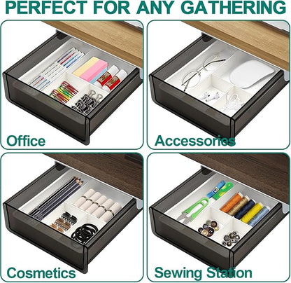 Under Desk Table Drawer Storage Organizer, Slide Out Drawer - Image 4