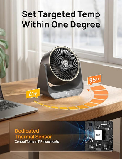 DREO 60° Vertical & 90° Horizontal 3D Oscillating Heating, 12 ft/s Long-Range - Image 8