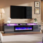 AMERLIFE 90" 2 Tier Fireplace TV Stand by AMERLIFE