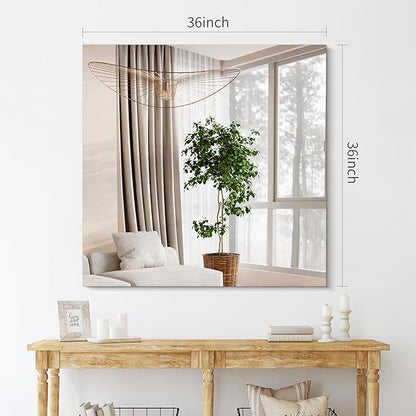 CILIBER Frameless Wall Mirror, 36x36 inch Square Bathroom Mirrors - Image 8