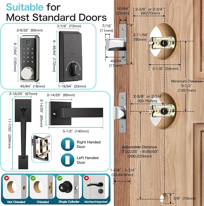 Keyless Entry Door Lock Deadbolt - Image 3