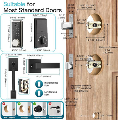 Keyless Entry Door Lock Deadbolt - Image 3