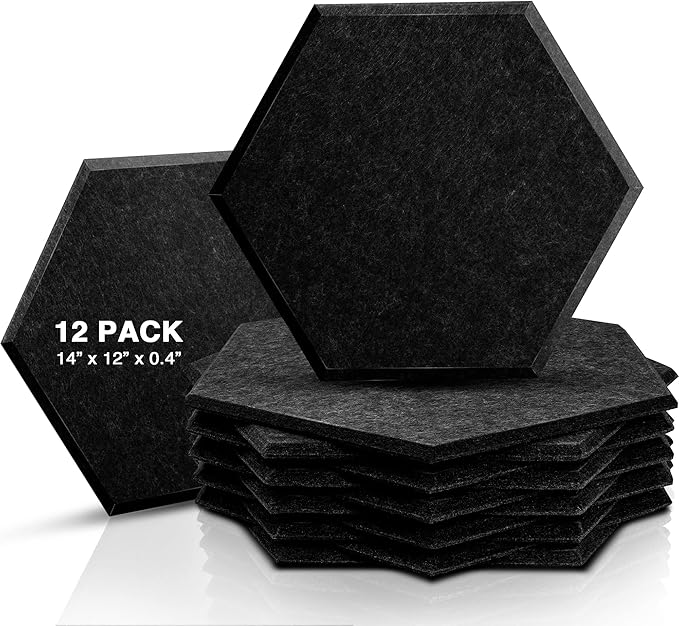 Sonic Acoustics 12 Pack Hexagon Acoustic Panels by SonicAcoustics