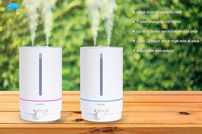 BlueHills Premium 5000 ML XL Cool and Warm Mist Ultrasonic Diffuser Humidifier - Image 8
