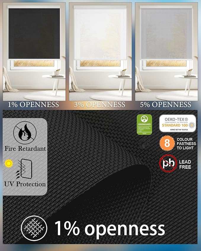 Motorized Blinds with Remote Cordless Automatic Motorized Shades Custom Blinds - Image 2