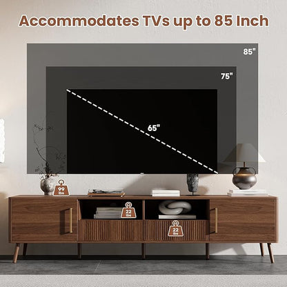 Merax Mid Century 78" TV Stand, Modern Entertainment Center - Image 6