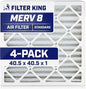 Filter King 40.5x40.5x1 Air Filter | 4-PACK | MERV 8 HVAC Pleated A/C Furnace by FilterKing
