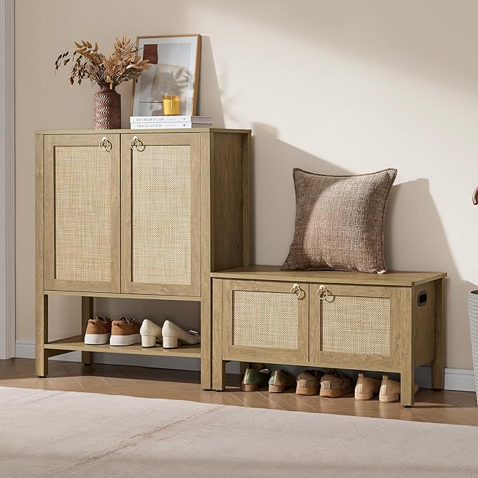 SICOTAS Rattan Shoe Cabinet - Image 7
