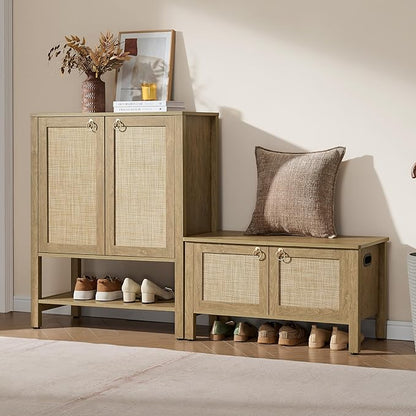 SICOTAS Rattan Shoe Cabinet - Image 7