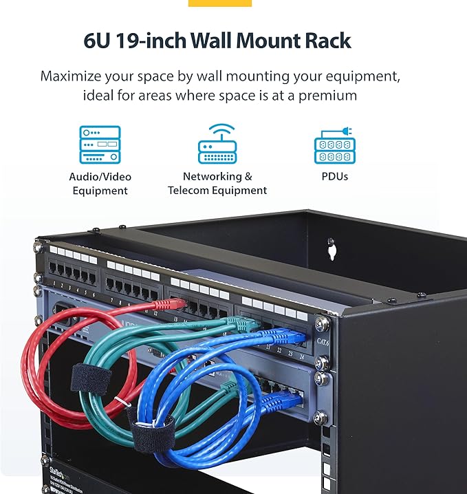 StarTech.com 6U Wall Mount Network Rack - Image 2