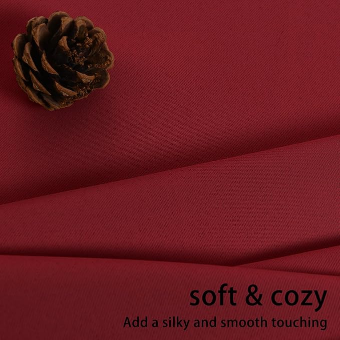 JIUZHEN Red Blackout Curtains for Bedroom - Image 7
