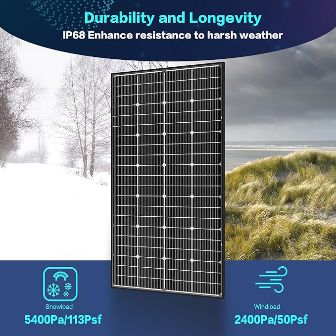 JJN Bifacial 400 Watt Solar Panel, 16BB N-Type 2 Pcs 200W 12V 25% High - Image 4