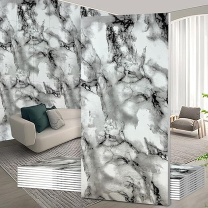 Wall Panels Peel and Stick，PVC imitation artificial marble tiles sticker，30 pcs by Unknown